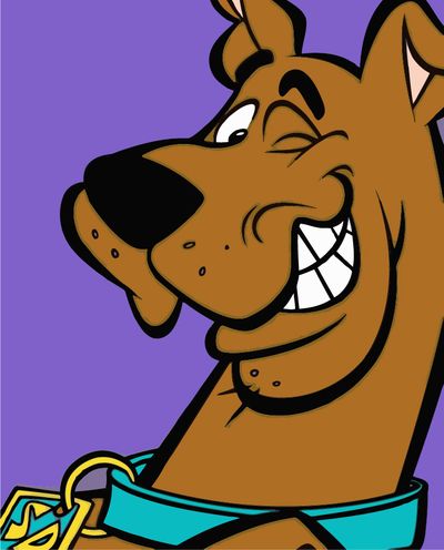 Caracterul Scooby Doo care face cu ochiul