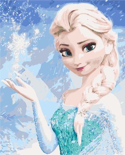 Elsa din Frozen intr-un peisaj de iarna