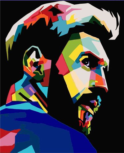 Leo Messi stilizat multicolor